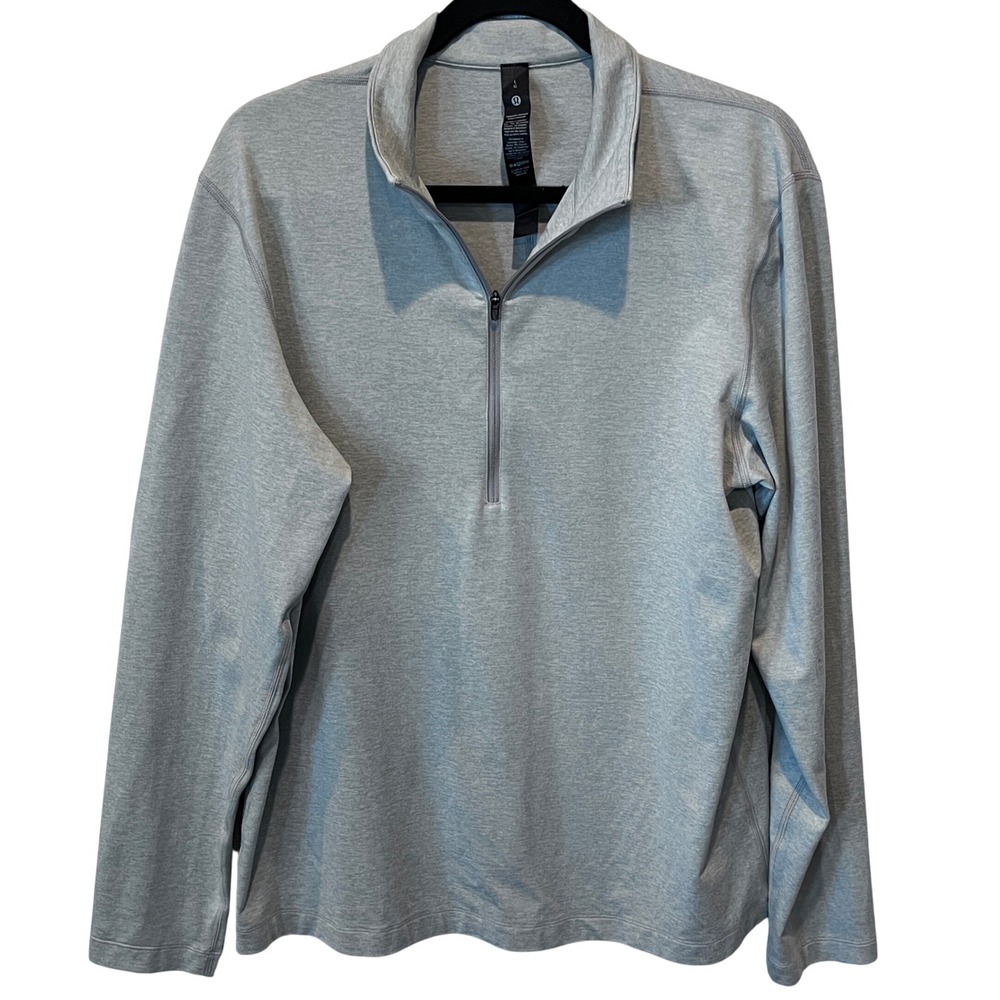 Lululemon Mens Metal Vent Tech 1/2 Zip‎ 2.0 Pullover Heathered Grey Large